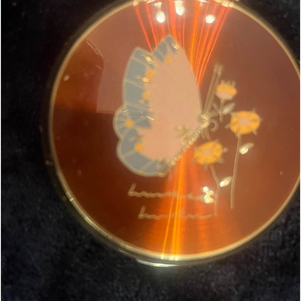 Vintage 70s Stratton Powder Makeup Butterfly Compact